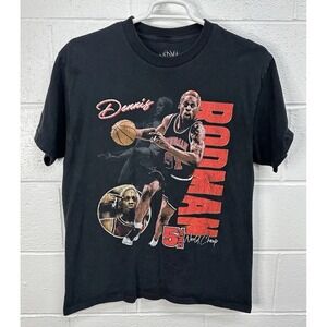 Rodman Apparel T-Shirt Black Y2K Dennis Rodman 5 Time Champ‎ / Mens Large